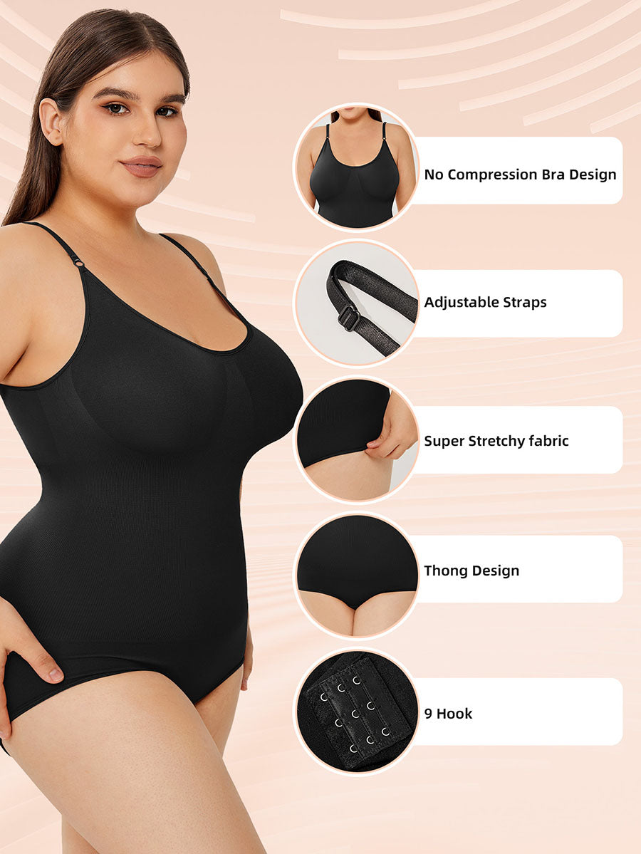 Women's Full Bust Tummy Control Bodysuit – Seamless Shapewear for a Sleek Silhouette