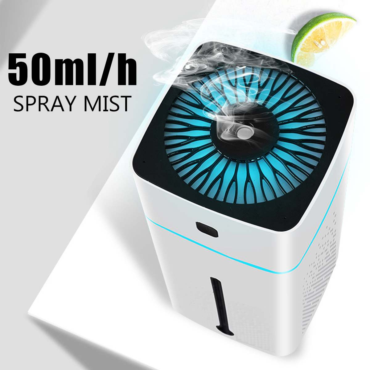 2-in-1 Air Purifier & Ultrasonic Humidifier with LED Night Light – Quiet, USB Powered, 1000ml