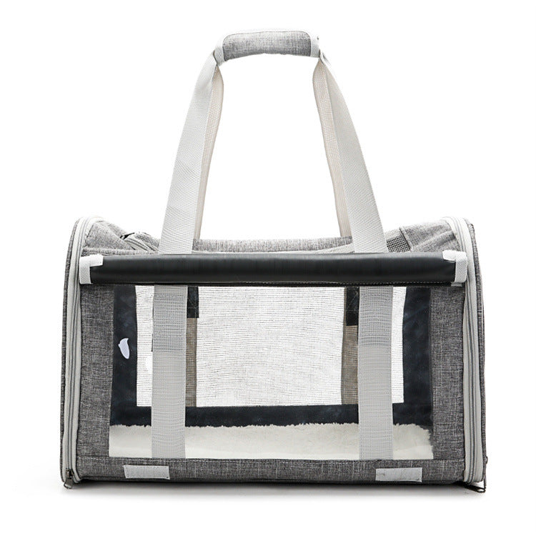 Portable Transparent Pet Carrier Backpack – Breathable, Foldable Travel Bag for Cats & Small Dogs