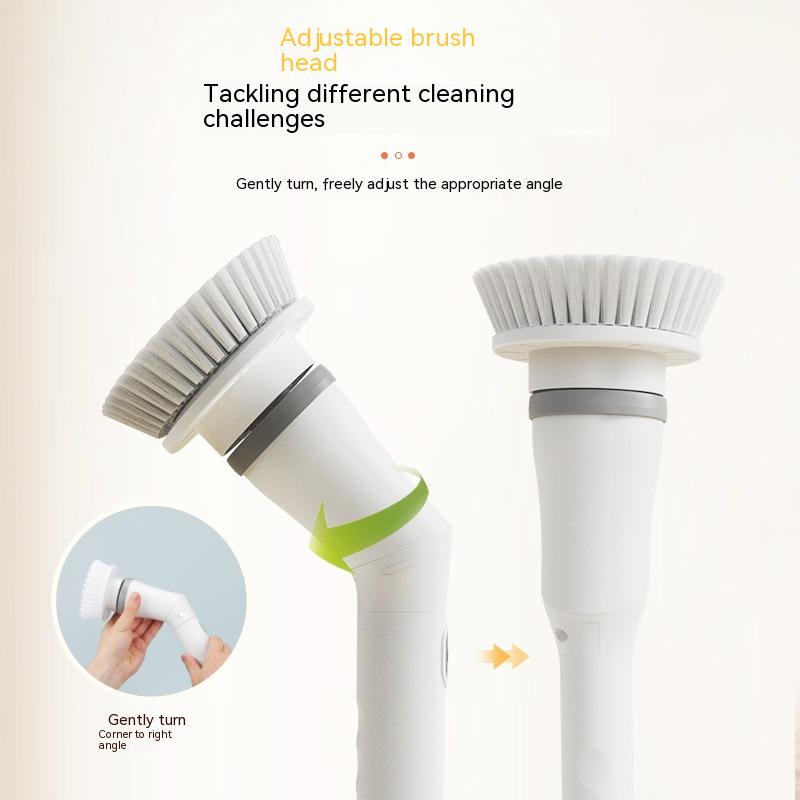 Electric Spin Scrubber with Telescopic Long Handle – Cordless Multifunction Cleaning Brush for Walls, Floors & Bathrooms