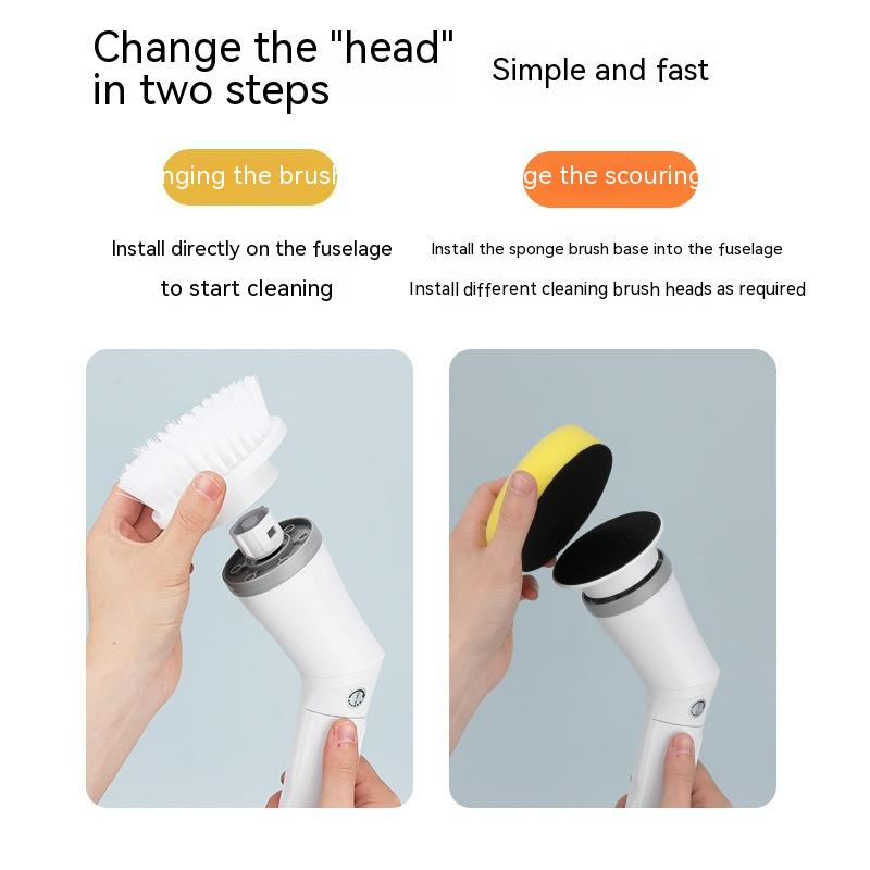 Electric Spin Scrubber with Telescopic Long Handle – Cordless Multifunction Cleaning Brush for Walls, Floors & Bathrooms