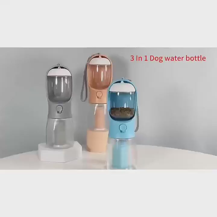 Dog Water Cup Drinking Food Garbage Bag Three-In-One Portable Small Multi-Functional Pet Cups Pets Supplies